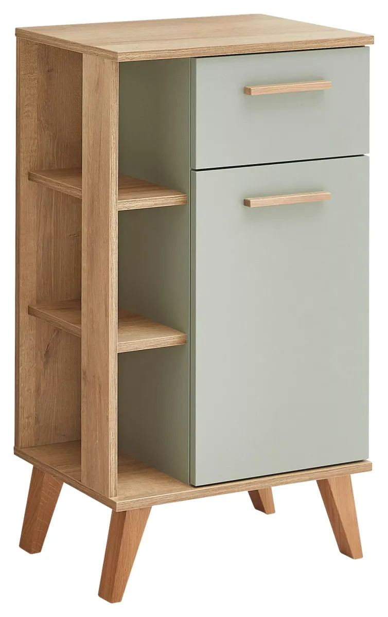 DONJI ELEMENT boja hrasta, pastelno zelena