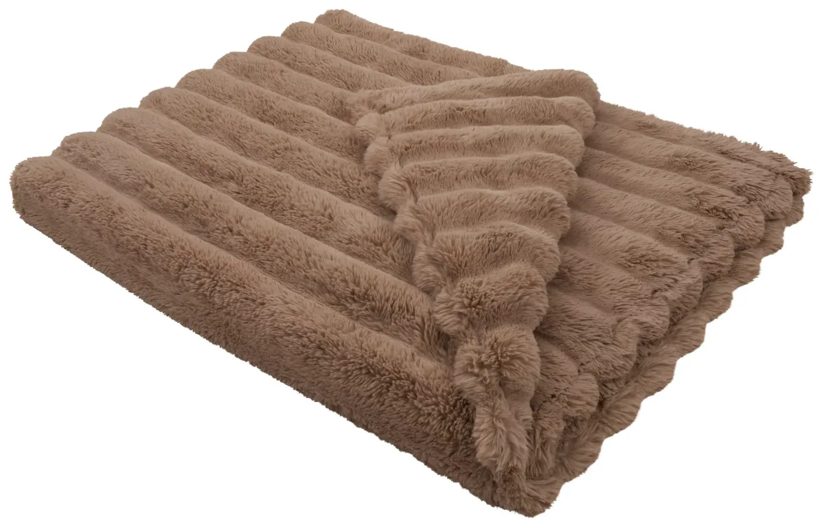 ĆEBE OD VEŠTAČKOG KRZNA 150/200 cm braon, bež