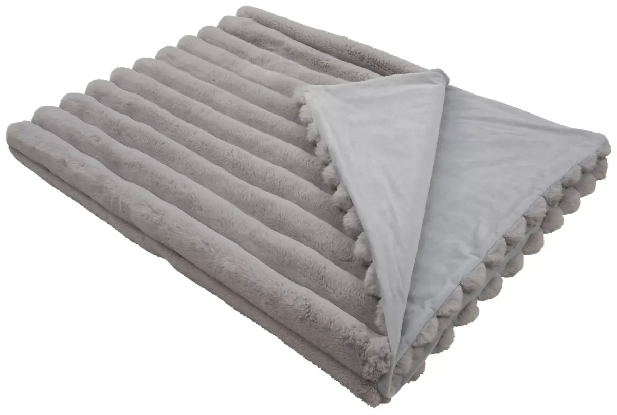 ĆEBE OD VEŠTAČKOG KRZNA 150/200 cm srebrna