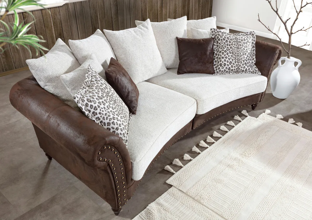 MEGA SOFA tamnobraon, bež 