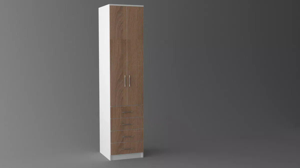 ORMAR SA HARMONIKA VRATIMA bela, sonoma hrast 51/220/55 cm