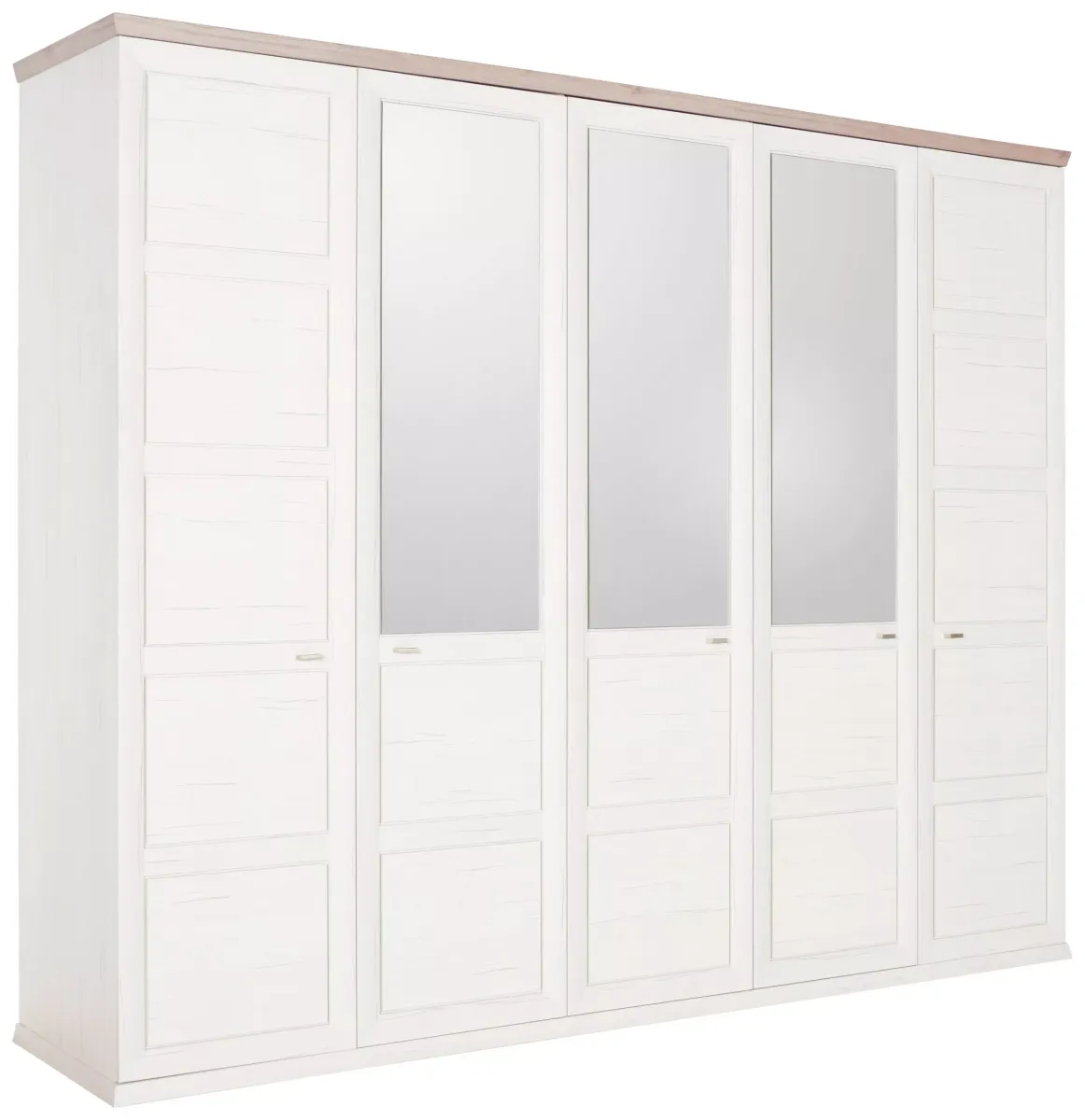 ORMAR SA KLASIČNIM VRATIMA siva, bela 255/209/60 cm