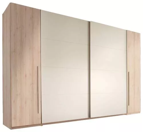 ORMAR - VISEĆA KLIZNA VRATA bela, boja bukve 315/225/61 cm