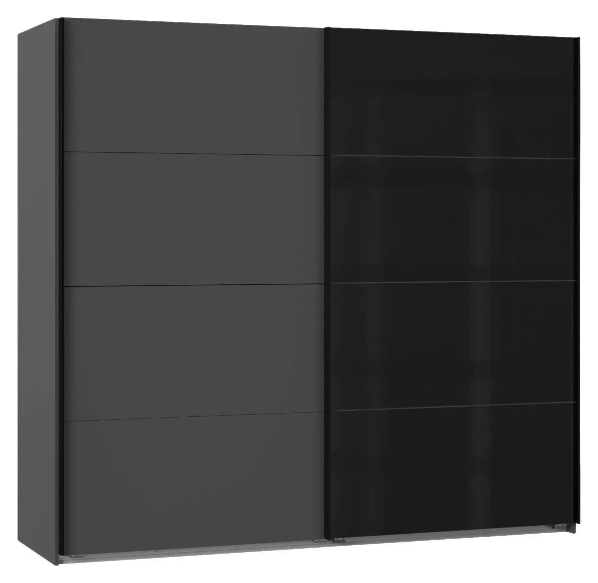 ORMAR - VISEĆA KLIZNA VRATA grafitno siva, crna 225/210/65 cm