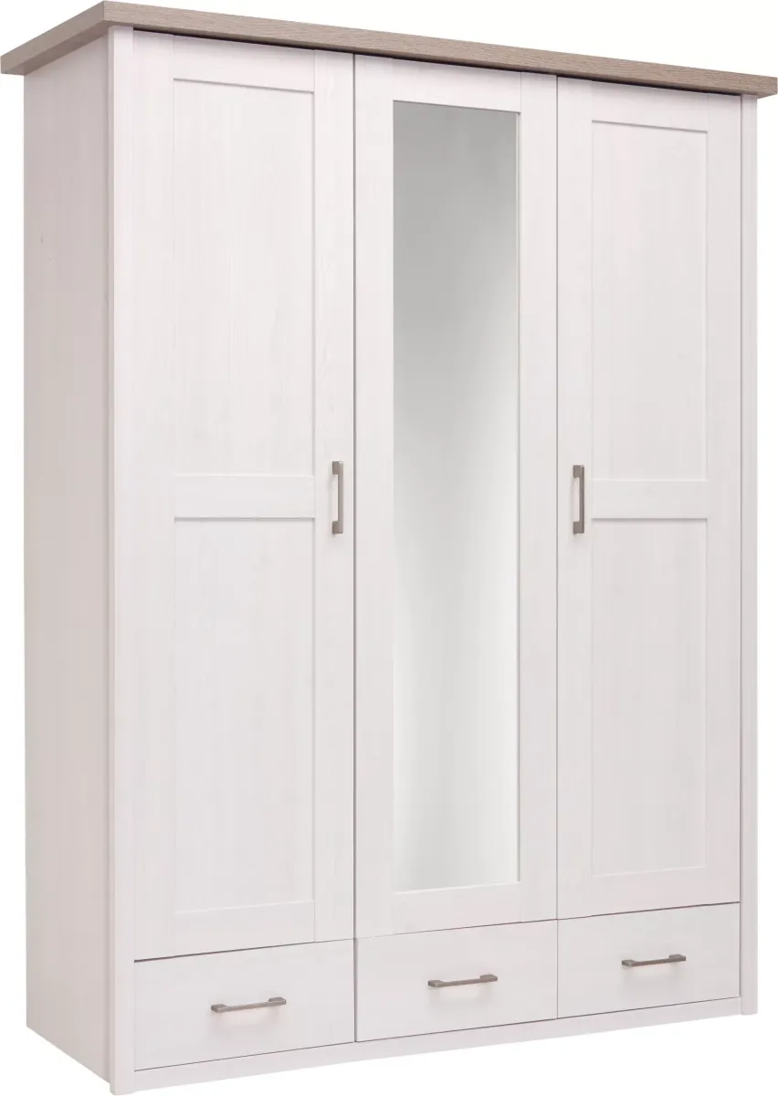 ORMAR ZA ODEĆU bela, boja hrasta tartufa 148/201/62 cm