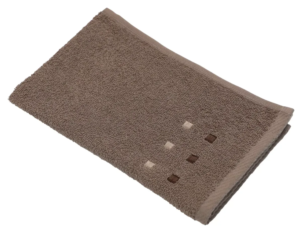 PEŠKIR ZA GOSTE QUATTRO sivobraon 30/50 cm