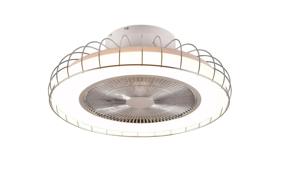PLAFONSKI VENTILATOR bela, boja hroma