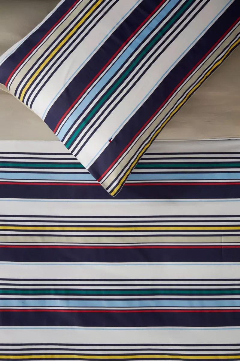 POSTELJINA ATHLETIC STRIPE 240/220 cm saten siva
