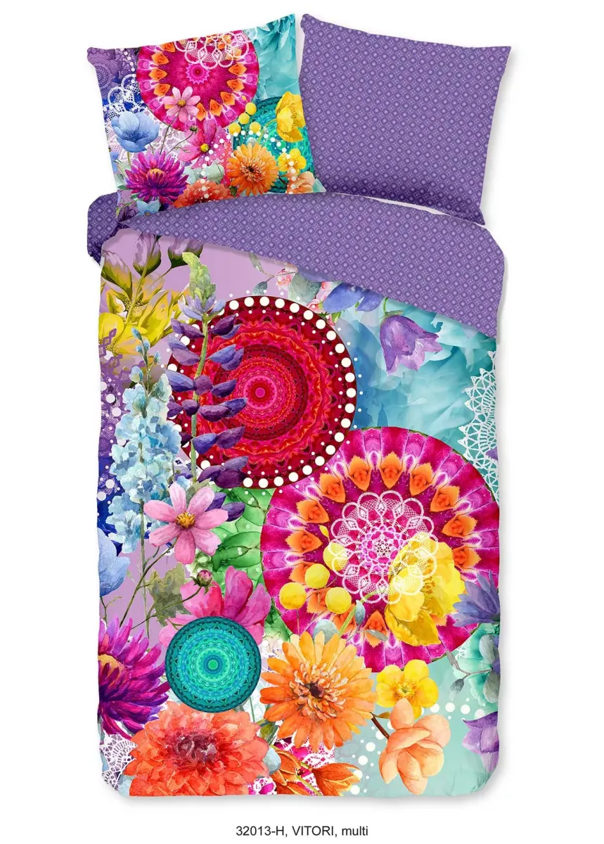 POSTELJINA HAPPY COLOURS 140/200 cm saten višebojna