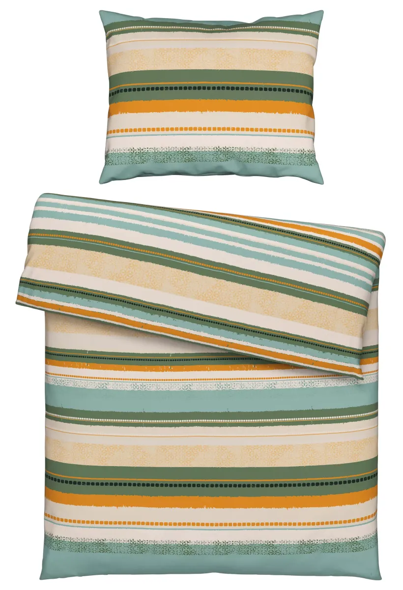 POSTELJINA LOLIAF STRIPE renforcé tkanina zelena
