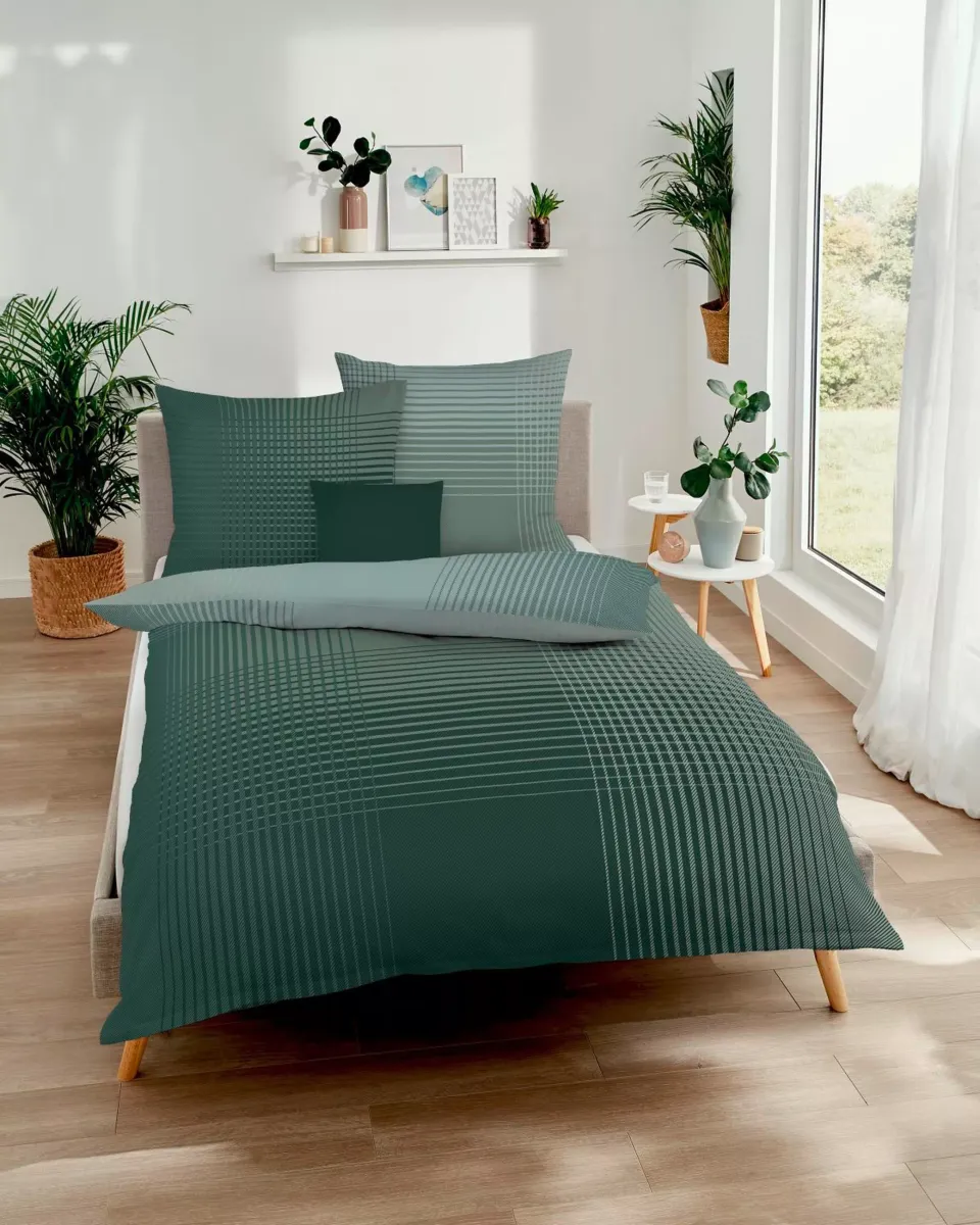 POSTELJINA MASTER 200/200 cm saten zelena