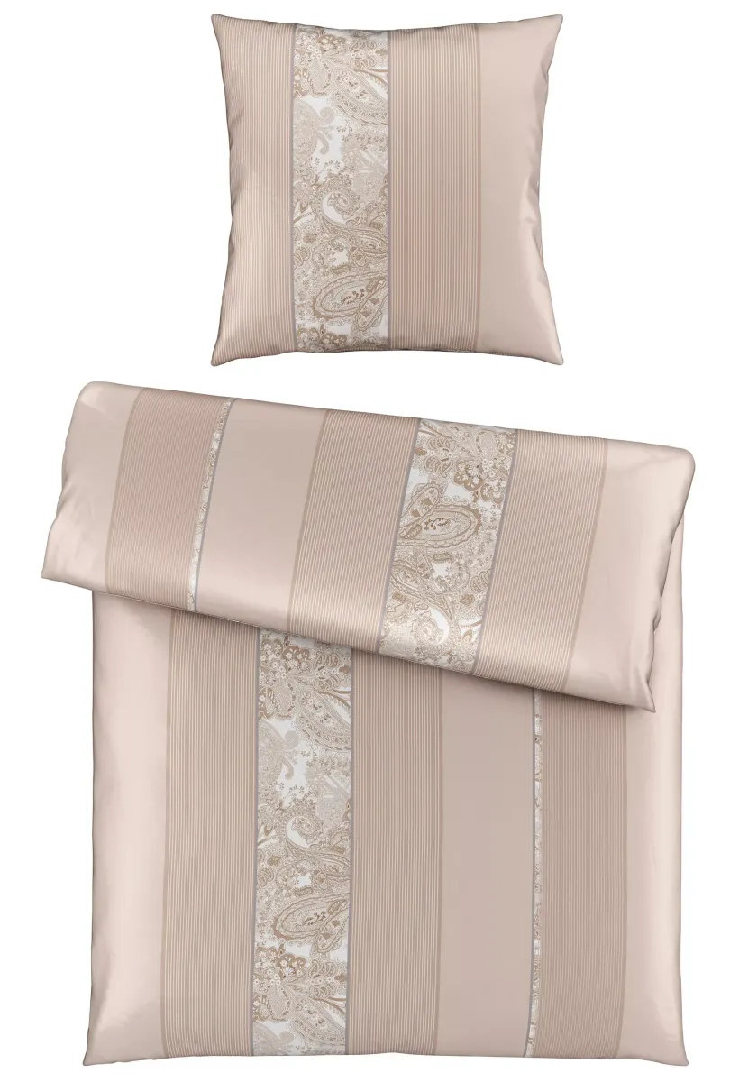 POSTELJINA ORNAMENT 140/200 cm saten bež