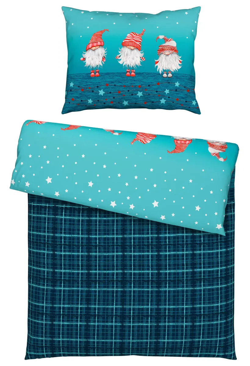 POSTELJINA TINY 140/200 cm flanel plava