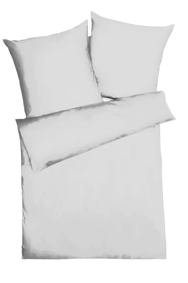 POSTELJINA Uni 140/200 cm saten svetlosiva