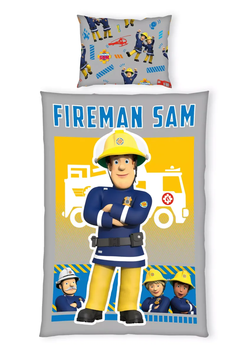 POSTELJINA ZA MLADE FIREMAN SAM 140/200 cm višebojna