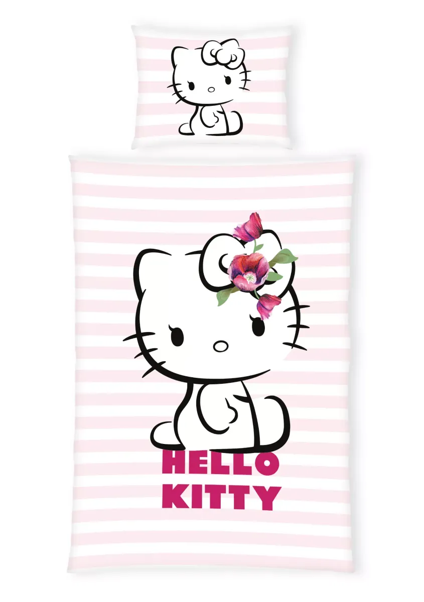 POSTELJINA ZA MLADE HELLO KITTY 140/200 cm višebojna
