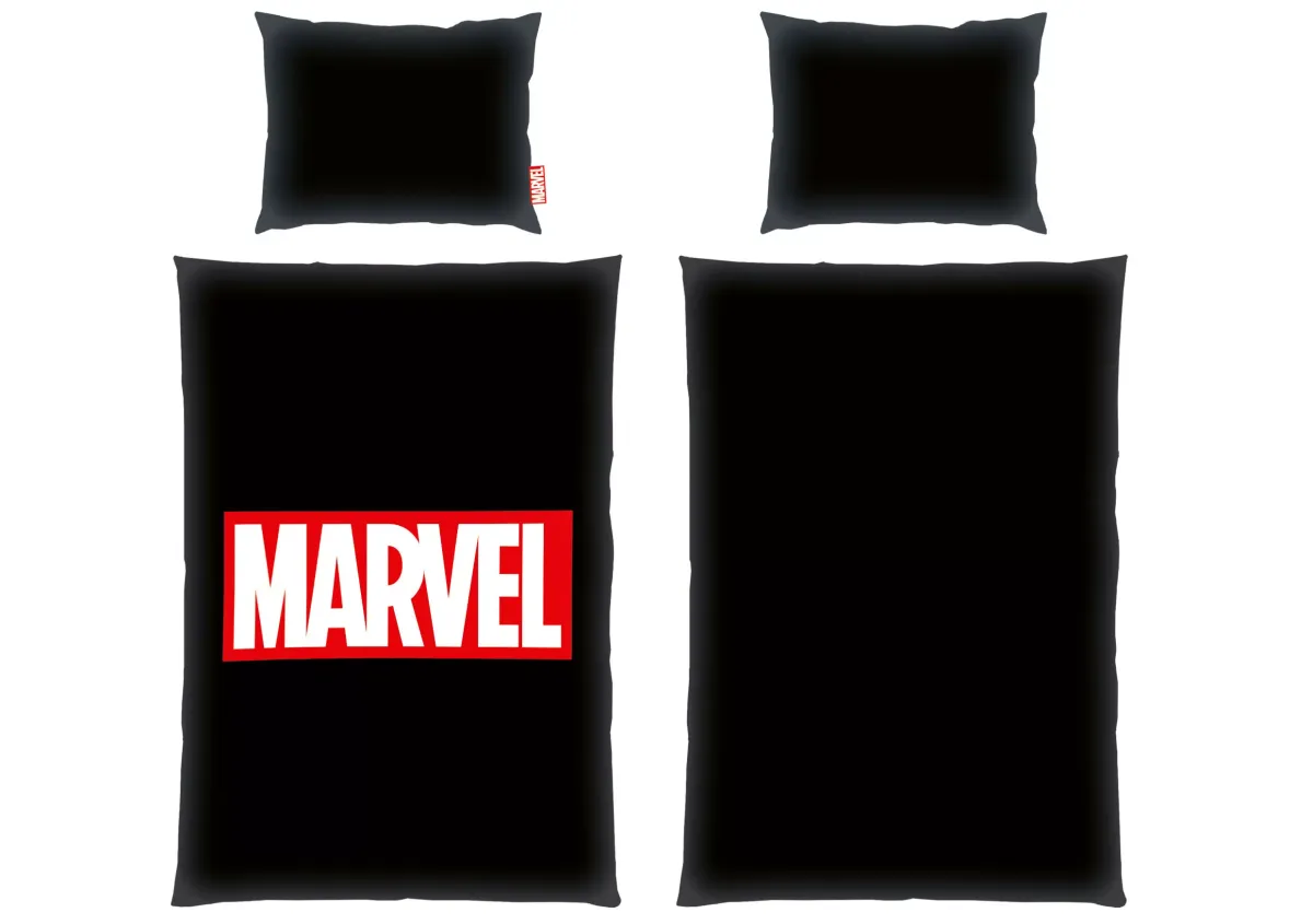 POSTELJINA ZA MLADE Marvel renforcé tkanina crvena, crna, bela