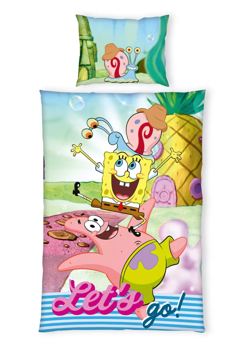 POSTELJINA ZA MLADE SPONGEBOB 140/200 cm višebojna