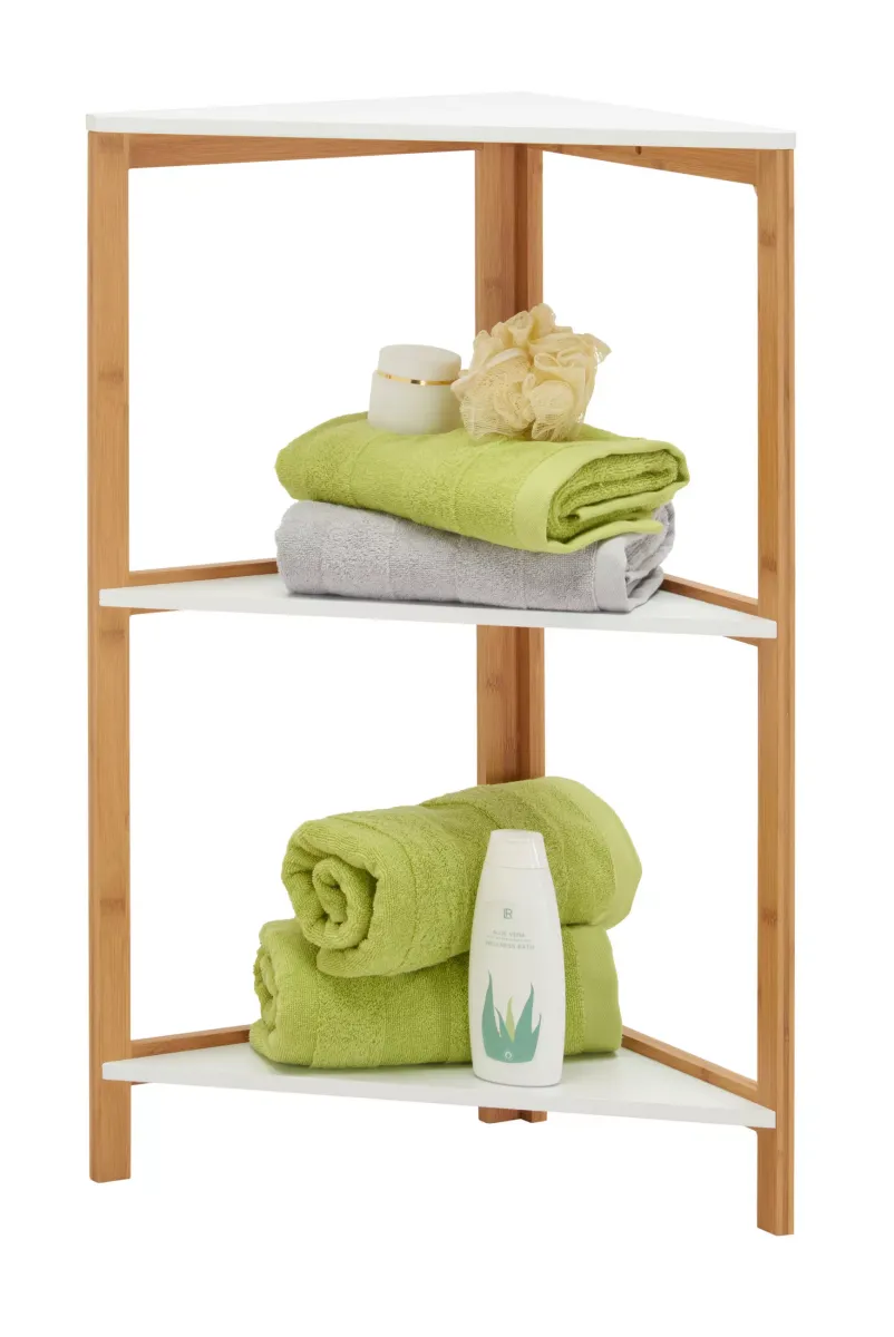 REGAL ZA KUPATILO prirodna boja, bela , drvo, pločasti materijal