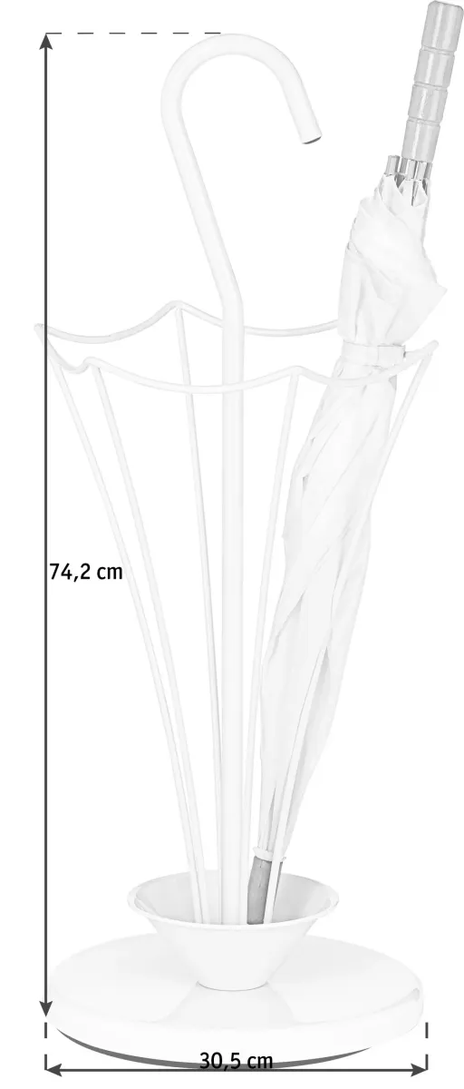 STALAK ZA KIŠOBRANE bela metal