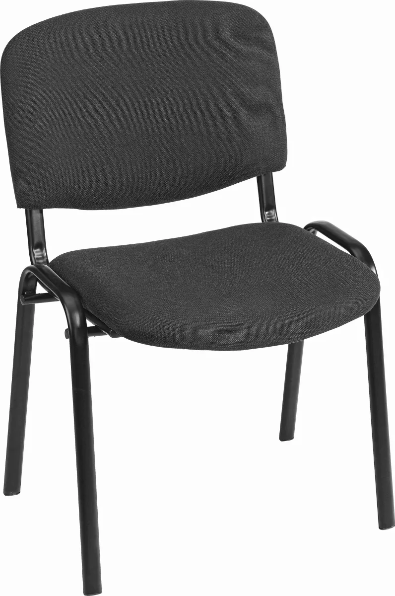 STOLICA ZA POSETIOCE crna drvo, metal, plastika, tekstil