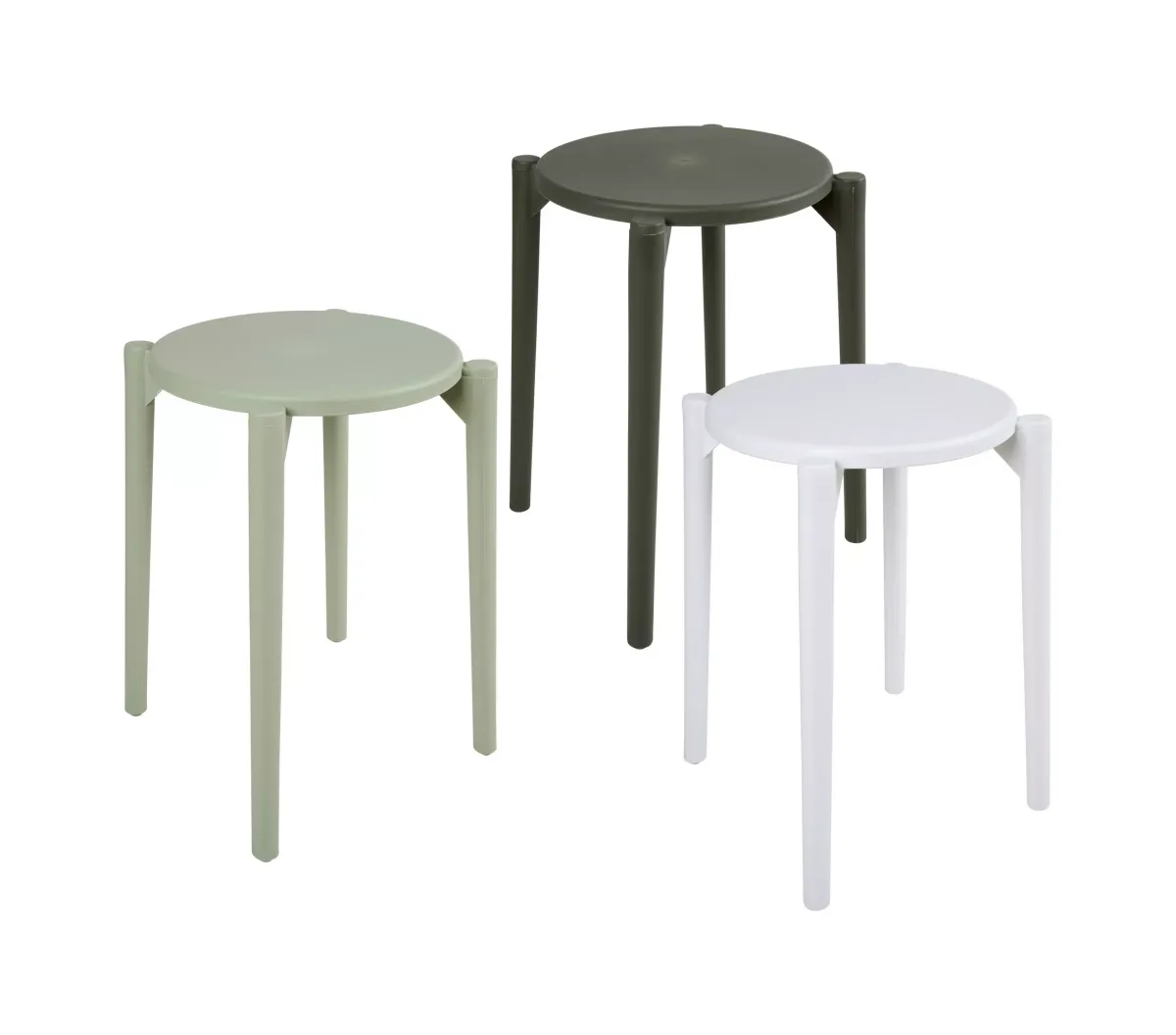 TABURE 30/46/30 cm bela