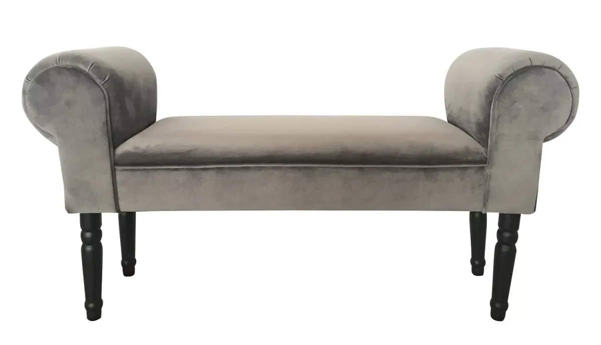 TABURE KLUPA 100/54/30 cm siva, crna
