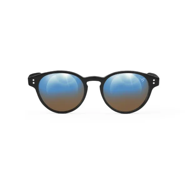 Hyperlight Eyewear Black, Blue mirror lenses