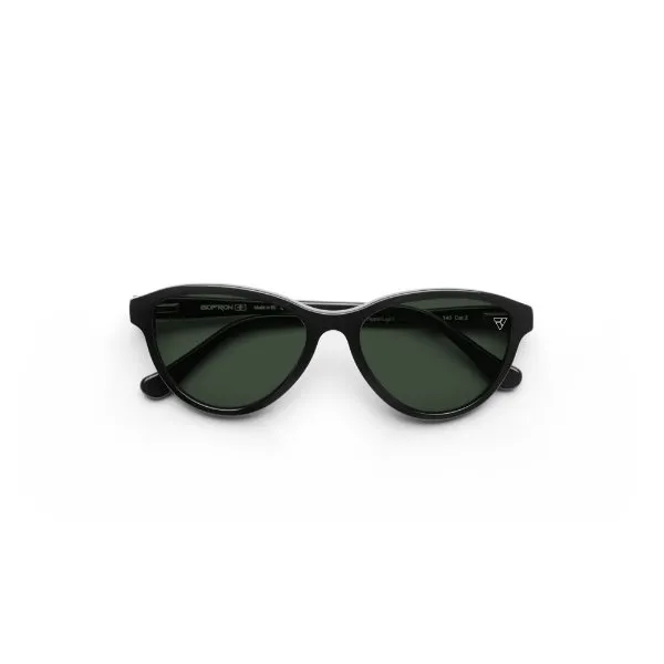 Hyperlight Eyewear Women, Black, Green lenses