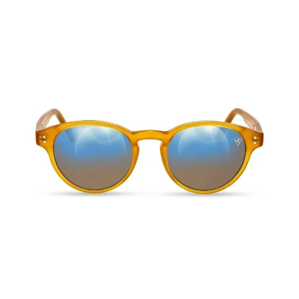 Hyperlight Eyewear Yellow, Blue mirror lenses