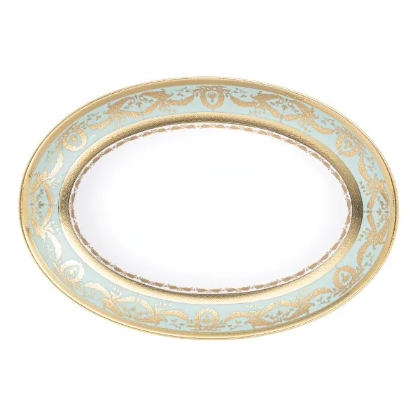 IMPERIAL GOLD CELADON OVAL 35CM