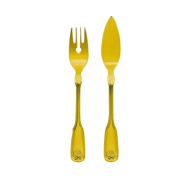 VENUS - zlatni, set za ribu, 12 delova