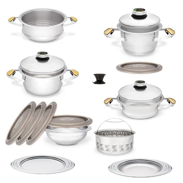Zepter Business cookware set - pots for cooking without fat and water and in the pyramid system