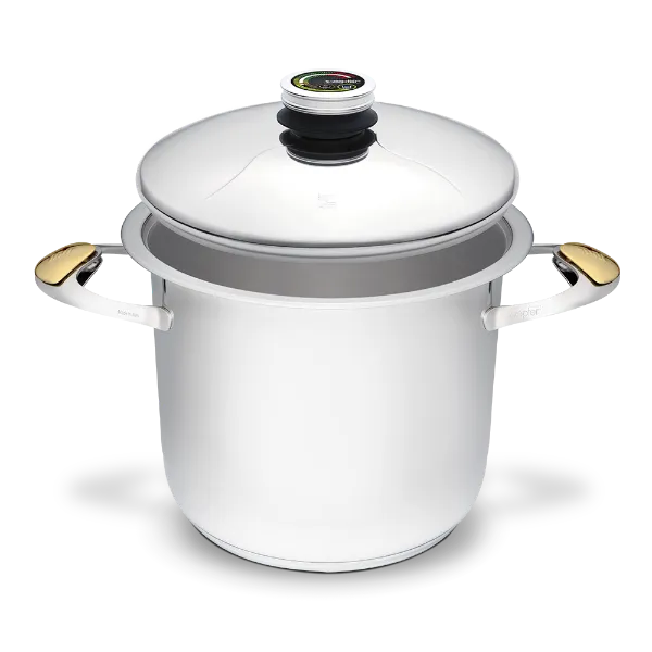Zepter cookware for cooking without fat and water - 7.0 l pot, 24 cm diameter, 16.5 cm height