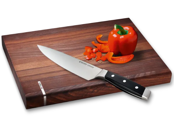 Zepter cutting board - made of solid walnut wood, resistant to stain and scratches, Felix Solignen, 40x30x4 cm