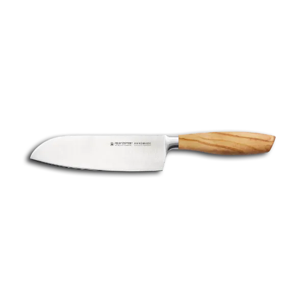 Zepter knife Felix Solingen OLIVE WOOD - Santoku knife, blade length 16 cm