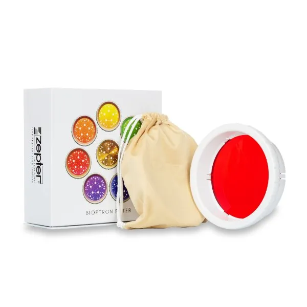 Zepter replaceable red filter for Bioptron Pro 1 lamp for anti-pain, anti-inflammatory light therapy - diameter 11 cm