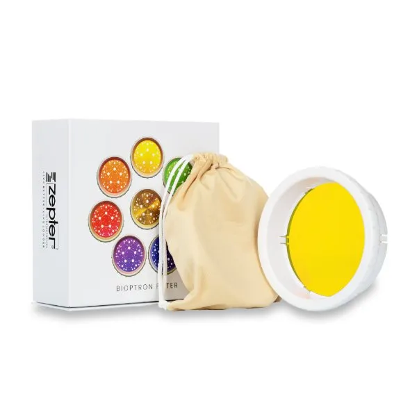 Zepter replaceable yellow filter for the Bioptron Pro 1 lamp for light therapy, supports the digestive system and metabolism
