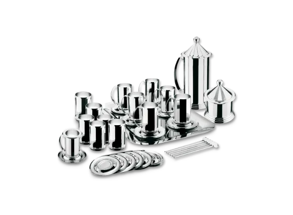 Zepter Taiga - set for hot and cold drinks made of stainless steel for 6 persons, 36 elements - cups, tea thermos flask for FREE