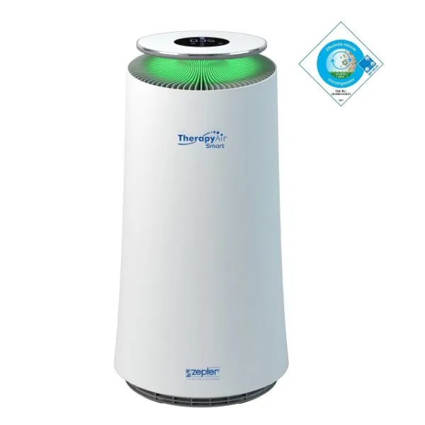 Zepter Therapy Air® SMART - air purifier with a negative ion generator and UV-C light; the three-layer filter includes a HEPA 13 filter - white